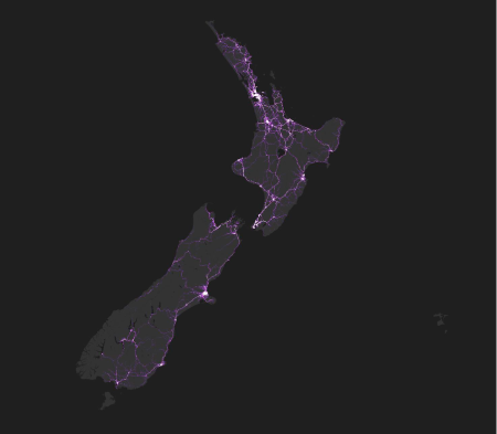 National map of the network 